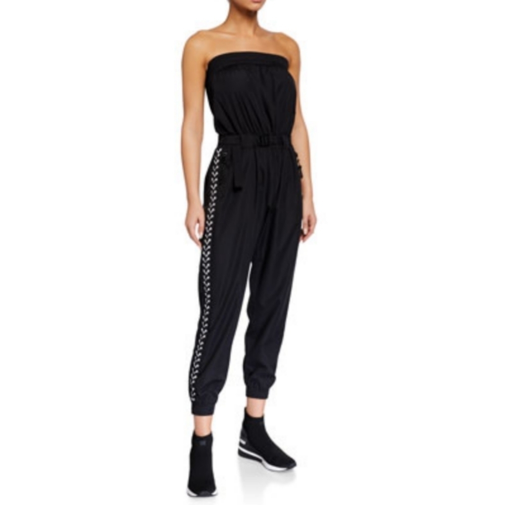 Adam Selman SportStrapless Lace Up Tracksuit
